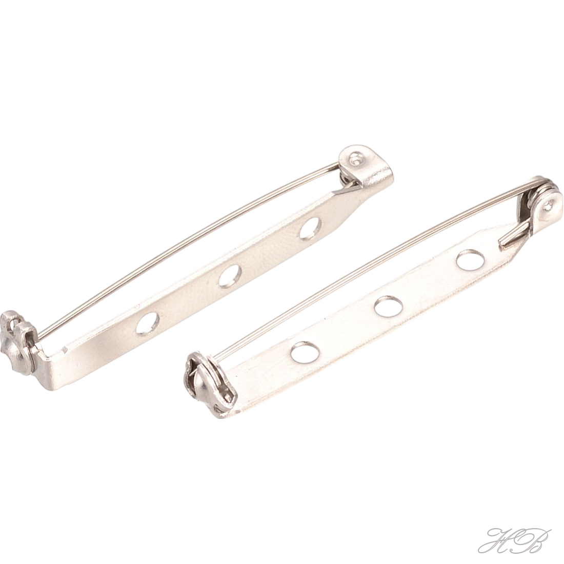 05646 Brochespeld  Metaalkleurig 304 stainless steel  32x7,5mm 4 stuks