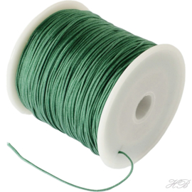 N-0510 Nylondraad (lijkt op satijnkoord) Dark Sea Green 0,5mm ±14 meter