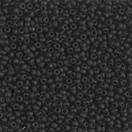 MR-11007 Miyuki Rocailles opaque matte black (11-401F) 11/0 ±15 gram