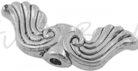 02840 Spacer vleugel Antiek zilver (Nikkelvrij) 6 stuks