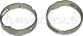 02133 Ring voor opplaksteen zilverkleurig 1 stuks