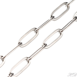 K-0015 Ketting Paperclip Metaalkleurig 500x4x1mm 1 stuks