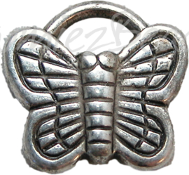 00514 Anhänger schmetterling Metall-look Antiksilber 27mmx18mmx3mm