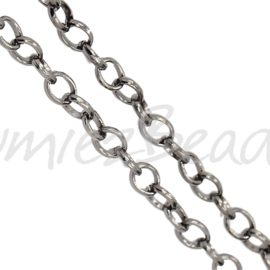 J-0049 Jasseron Gunmetal 5mmx4mmx1mm 1 meter