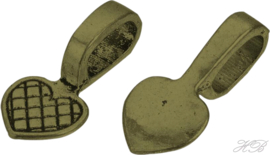 00624 Plakoog (glue on bail) Antiek brons (Nikkelvrij) 21x10x1mm; gat 5x8mm 5 stuks