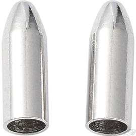05230 Eindstopper  Metaalkleurig (304 stainless steel)  7,5x2,5mm; gat 2mm 4 stuks