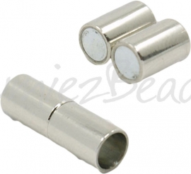 03856 Magnetische verschluss Stainless steel 15mmx5mm; loch 4mm 1 stück