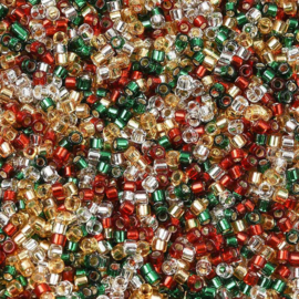 MD-11136 Miyuki Delicas christmas silverlined mixed color (DB-mix20) 11/0 ±3 gram