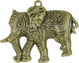 00673 Hanger olifant Antiek brons (Nikkel vrij) 66mmx54mm 1 stuks