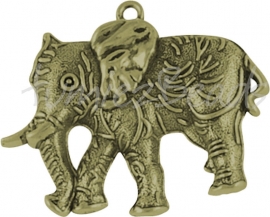 00673 Anhänger elefant Antikbronze (Nickelfrei) 66mmx54mm 1 stück