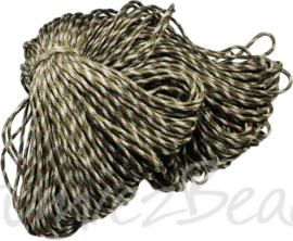 PARA-4041 Paracord Grün-braun-beige 4mm 6 meter