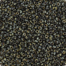 MR-15044 Miyuki Rocailles opaque picasso black (15-4511) 15/0 ±5 gram