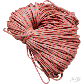 PARA-4075 Parakoord  Coral/groen 4mm ±6 meter