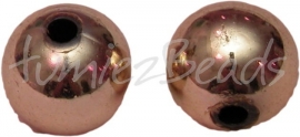 00086 Metall-look perle Goldfarbe 15,5mm; loch 4mm 6 stück