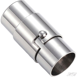 00466 Magneetslot draaisluiting Metaalkleurig 304 stainless steel  21x10mm; gat 8mm 1 stuks