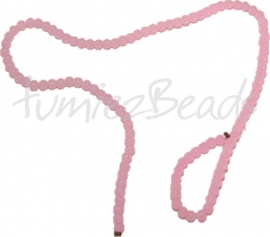 03474 Glasperle strang ±40cm Jelly Hellpink 4mm 1 strang