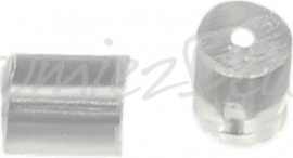 02696 Ohrstecker Hinterteil​ plastic Transparent 3mmx3mm ±40 stück