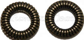 01951 Tussenring gesneden Antiek brons 24mmx4mm 5 stuks