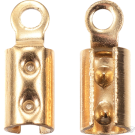 05575 Veterklem  Goudkleurig (IP) (304 stainless steel) 8,5x3mm; inner 2,5mm; gat 1,2mm 5 stuks