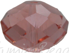 01015 Glasperle Imitation Swarovski 5040 briolette Rose 14mmx18mm 3 stück