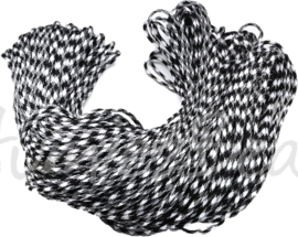 PARA-4043 Paracord Schwarz-weiß 4mm 6 meter