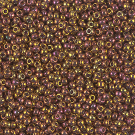 MR-11045 Miyuki Rocailles transparant iris tea berry gold (11-2449) 11/0 ±10 gram
