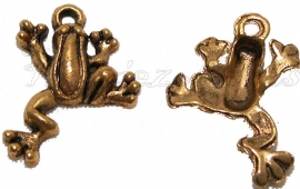 02228 Anhänger frosch Antikgold (Nickelfrei) 21mmx21mm