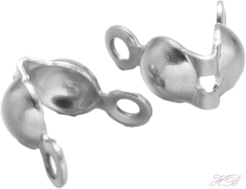 04602 Kalotjes 304 stainless steel Stainless steel 8x4mm ±30 stuks