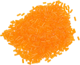 01110 Rocaille Buisjes Orange 4,6~5mmx1,8~2mm; loch 0,8mm ± 20 Gramm