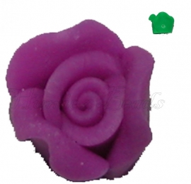 01695 Polymer ton perle rose Violett 10mmx6mm 6 stück