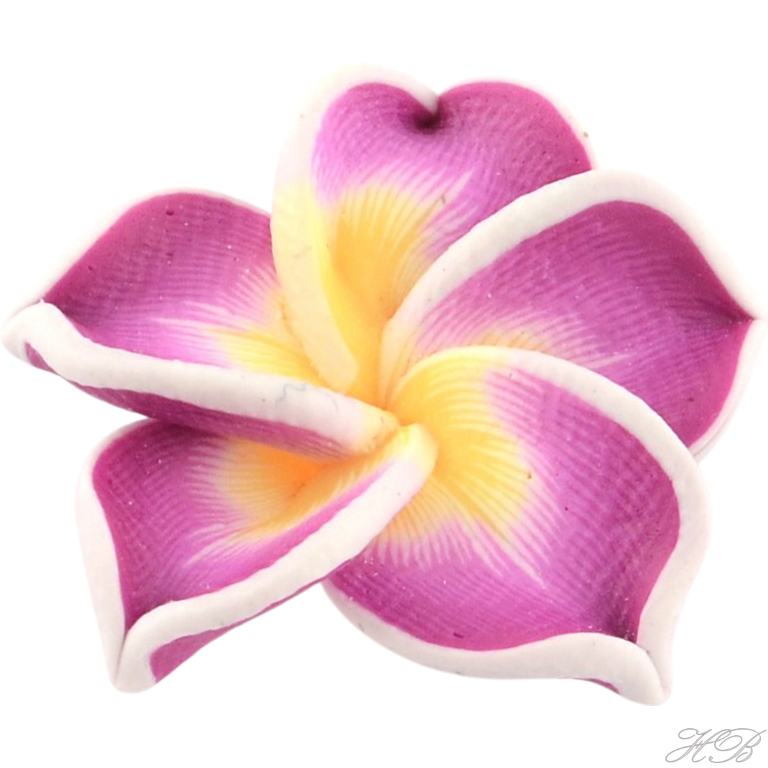 05413 Fimokraal Bloem Orchid   15x8mm; gat 2mm 5 stuks