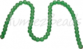 01408 Glaskraal frosted streng ±40cm Groen 8mm 1 streng