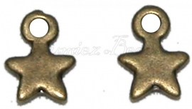 01347 Anhänger stern Antikbronze (Nickelfrei) 10mmx8mm 11 stück