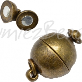 03942 Magneestslot Antiek brons (Nikkelvrij) 19mmx12mm 1 stuks