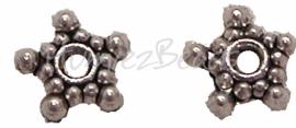 02464 Abstandhalter Spacer daisy ster Antiksilber (Nickelfrei) 2mmx6,5mm 20 stück