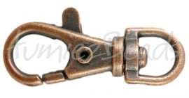 00999 Schlüsselanhänger Antikkupfer 35mmx13mm