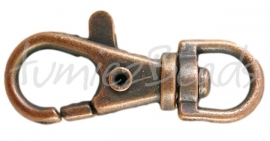 00999 Schlüsselanhänger Antikkupfer 35mmx13mm