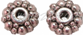 02902 Spacer noem maar wat Antiek zilver (Nikkelvrij) 4mmx8mm 15 stuks