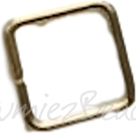 04121 Ringetjes Vierkant Goudkleurig (Nikkelvrij) 8mmx0,7mm ±35 stuks