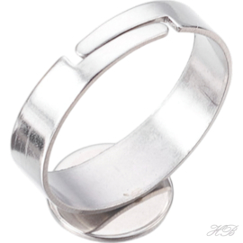 05618 Vingerring (304 stainless steel)  Metaalkleurig 17mm; tray 8mm 1 stuks