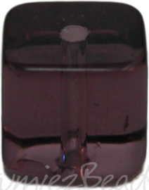 00941 Glasperle viereck Bordeaux 6mm 1 strang (±30cm)