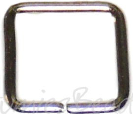 04123 Ringetjes Vierkant Metaalkleurig (Nikkelvrij) 6mmx0,7mm ±50 stuks