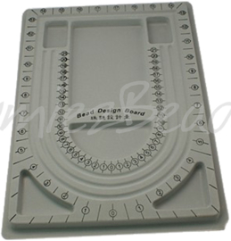 G-0014 Plastic design bord (kralenbord) Grijs 330mmx237mmx13mm 1 stuks