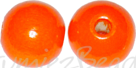 04300 Houten kraal gelakt Oranje 4mm ±195 stuks