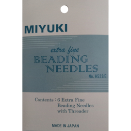 G-0019 Naalden Miyuki extra fijn set van 6 stuks + threader   1 Stuks