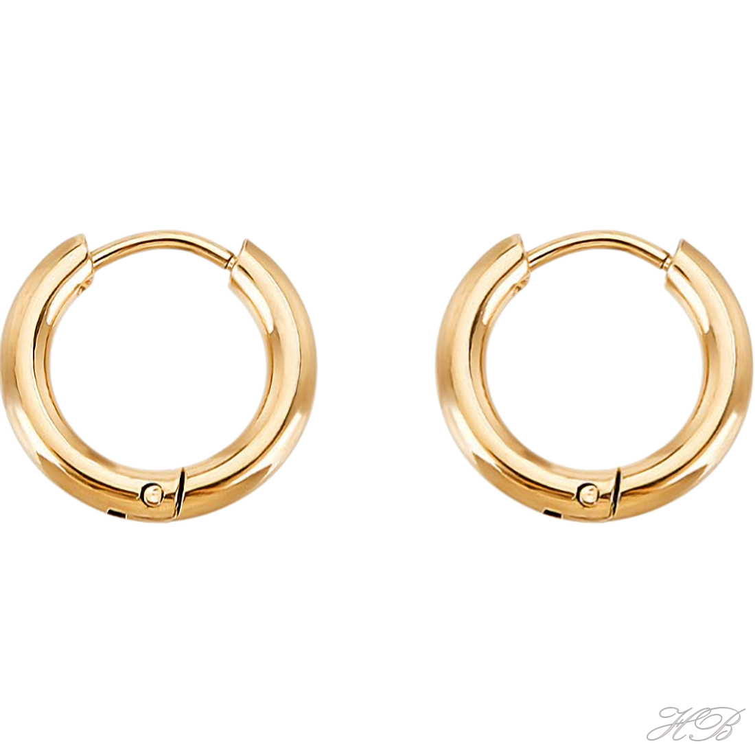 05005 Creool  Goudkleurig 304 stainless steel  15x2,5mm; pin 1mm 1 Paar