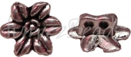 03265 Verdeler bloem 2-gaats Antiek zilver 12mmx13mm 2 stuks