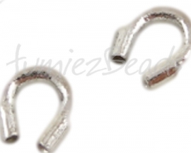 02949 Draadbeschermer (wire guardian) Metaalkleurig (Nikkel vrij) 5mmx4mm ±20 stuks