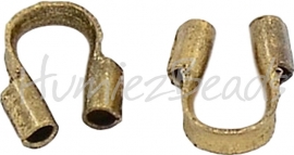 01360 Draad beschermer (Wire guardian) Antiek brons (Nikkel vrij) 6mmx5mm; gat 1mm 20 stuks