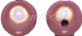 03376 Acryl perle miracle Pink 12mm; loch 2mm 6 stück